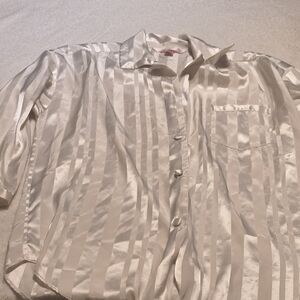 Victoria Secret Long Sleeve Button Down Striped Robe